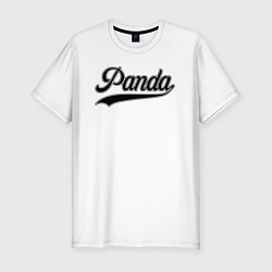 Мужская slim-футболка Панда лого