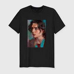 Мужская slim-футболка Timothee Chalamet fan art