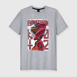 Футболка slim-fit Evangelion unit 02, цвет: меланж