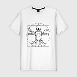 Мужская slim-футболка Vitruvian Bender