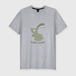 Мужская slim-футболка Funny Rabbit