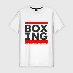 Мужская slim-футболка Boxing knockout skills