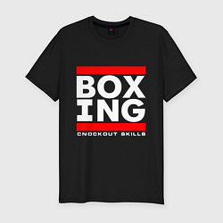 Футболка slim-fit Boxing cnockout skills light, цвет: черный