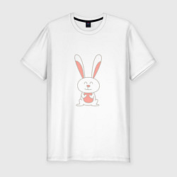 Футболка slim-fit Smiling Rabbit, цвет: белый
