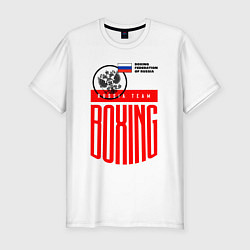Футболка slim-fit Boxing russia national team, цвет: белый