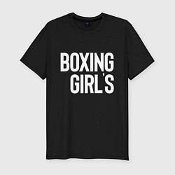 Футболка slim-fit Boxing girls, цвет: черный