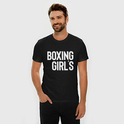 Футболка slim-fit Boxing girls, цвет: черный — фото 2