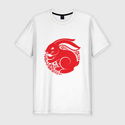 Футболка slim-fit Bunny - Red, цвет: белый