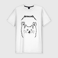 Футболка slim-fit Metallica - rock cat, цвет: белый