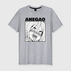 Мужская slim-футболка Рисунок ахегао
