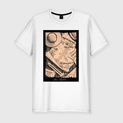 Мужская slim-футболка Карта приключений - Ван Пис
