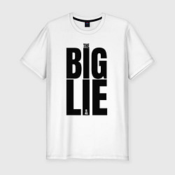 Мужская slim-футболка Большая маленькая ложь логотип