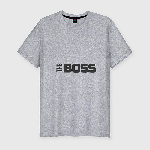 Мужская slim-футболка THE BOSS / Меланж – фото 1