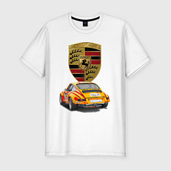 Мужская slim-футболка Porsche - Motorsport - racing team