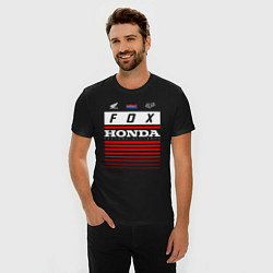 Футболка slim-fit Honda racing, цвет: черный — фото 2
