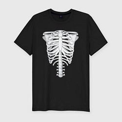 Мужская slim-футболка Скелет грудная клетка
