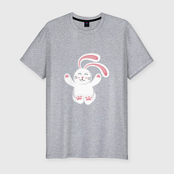 Футболка slim-fit Cute Rabbit, цвет: меланж