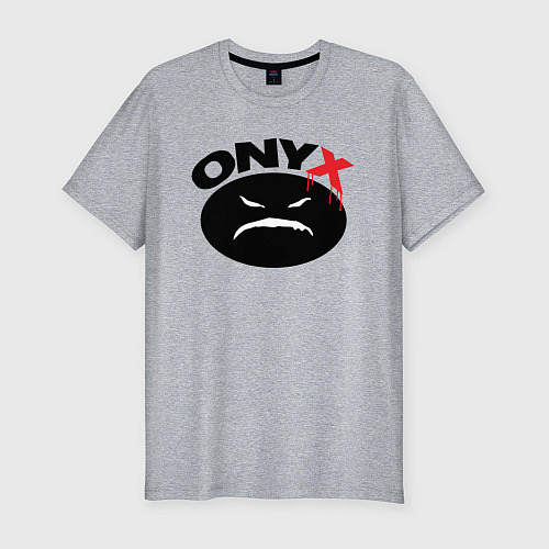 Мужская slim-футболка Onyx logo black / Меланж – фото 1