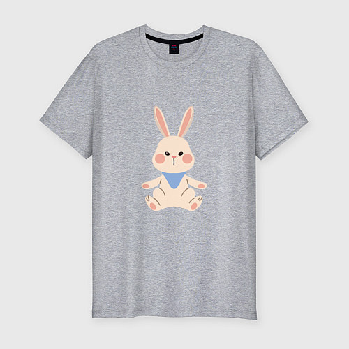 Мужская slim-футболка Good bunny / Меланж – фото 1