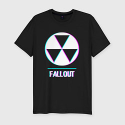 Мужская slim-футболка Fallout в стиле glitch и баги графики