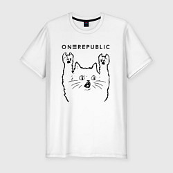 Мужская slim-футболка OneRepublic - rock cat