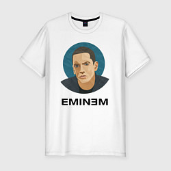 Мужская slim-футболка Eminem поп-арт