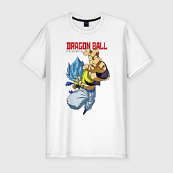 Футболка slim-fit Dragon Ball - Бросок, цвет: белый