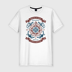 Мужская slim-футболка Морской исследователь