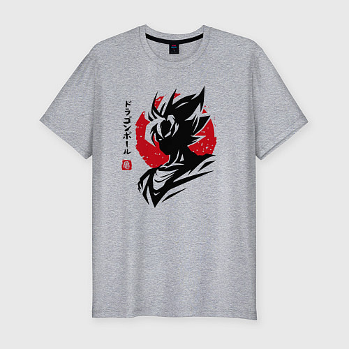 Мужская slim-футболка Жемчуг Дракона - Сон Гоку - Hero / Меланж – фото 1