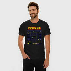 Футболка slim-fit Pac-Man на ZX-Spectrum, цвет: черный — фото 2