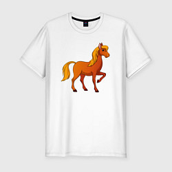 Мужская slim-футболка Добрый конь