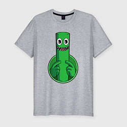 Мужская slim-футболка Радужные друзья: Зеленый