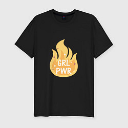 Футболка slim-fit Fire girl power, цвет: черный