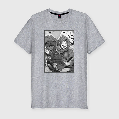 Мужская slim-футболка Опасный Кэяру / Меланж – фото 1