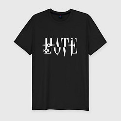 Футболка slim-fit Love - Hate - два в одном, цвет: черный