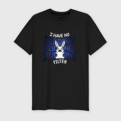 Футболка slim-fit Rabbit I have no filter, цвет: черный