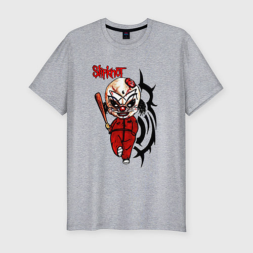 Мужская slim-футболка Slipknot fan / Меланж – фото 1