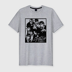 Футболка slim-fit Stray Kids Halftone Art, цвет: меланж