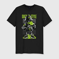 Мужская slim-футболка Стильная утка