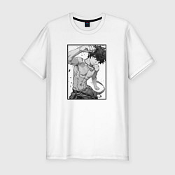Мужская slim-футболка Накаченный Кабанэ Кусак - Инцидент Кэмоно