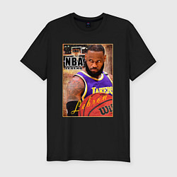 Мужская slim-футболка NBA легенды Леброн Джеймс