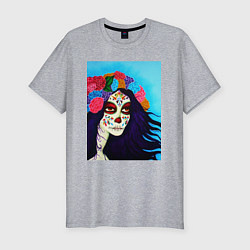 Футболка slim-fit Picture santa muerte, цвет: меланж