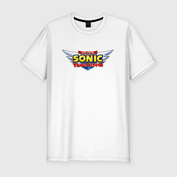 Мужская slim-футболка Team Sonic racing - logo