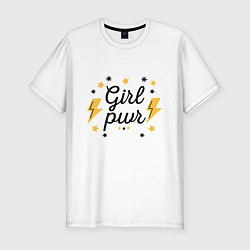 Футболка slim-fit Girl pwr, цвет: белый