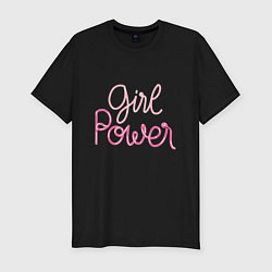 Футболка slim-fit Pink - girl Power, цвет: черный