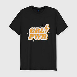 Футболка slim-fit Grl pwr, цвет: черный