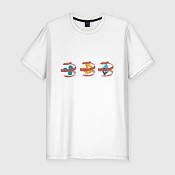 Мужская slim-футболка New years cryptocurrency - BTC ,XRP, ETH