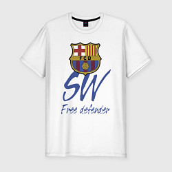 Мужская slim-футболка Barcelona - Spain - sweeper