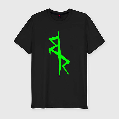 Мужская slim-футболка Logotype - Cyberpunk: Edgerunners / Черный – фото 1