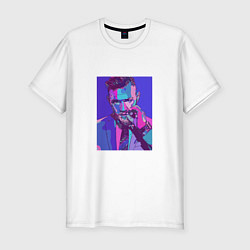 Футболка slim-fit Purple Conor, цвет: белый